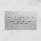 Professioneel elegant chic luxe glittery monogram visitekaartje (Achterkant)