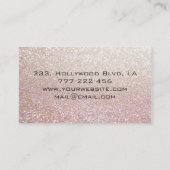 Professioneel elegant chic luxe glittery monogram visitekaartje (Achterkant)