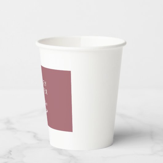 Professioneel elegant, eenvoudig minimalistisch, m papieren bekers (Links)