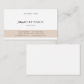 Professioneel Elegant Eenvoudig Modern Monogram Visitekaartje (Voorkant / Achterkant)