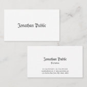 Professioneel elegant klassiek nostalgisch uiterli visitekaartje (Voorkant / Achterkant)