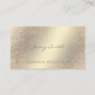Professioneel elegant luxe golden/bronze confetti visitekaartje