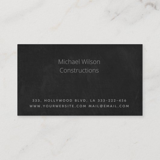 Professioneel elegant modern, eenvoudig minimalist visitekaartje (Achterkant)