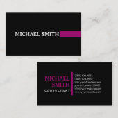 Professioneel Elegant Modern Flirt Plain Black Visitekaartje (Voorkant / Achterkant)