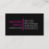Professioneel Elegant Modern Flirt Plain Black Visitekaartje (Achterkant)