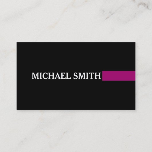Professioneel Elegant Modern Flirt Plain Black Visitekaartje (Voorkant)