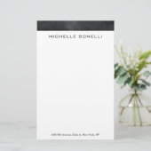 Professioneel elegant modern grijs wit minimalisti briefpapier (Staand voorkant)