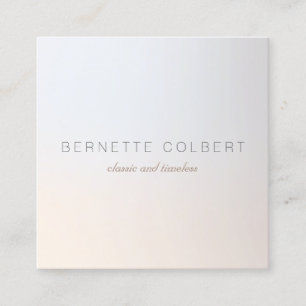 Professioneel Elegant Modern Lichtgevend Zilver Vierkante Visitekaartje