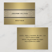Professioneel elegant modern luxe goud visitekaartje (Voorkant / Achterkant)