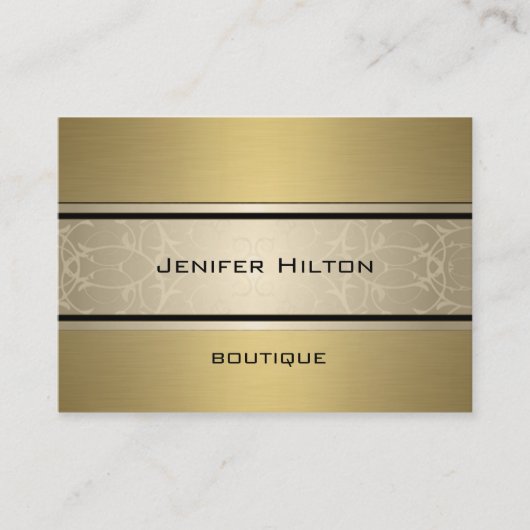 Professioneel elegant modern luxe goud visitekaartje (Voorkant)