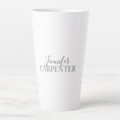 Professioneel elegant modern minimalistisch eenvou latte mok (Voorkant)