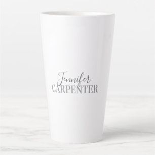 Professioneel elegant modern minimalistisch eenvou latte mok
