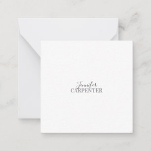 Professioneel elegant modern minimalistisch eenvou notitiekaartje