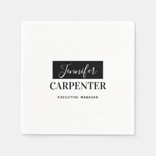 Professioneel elegant modern minimalistisch eenvou servet