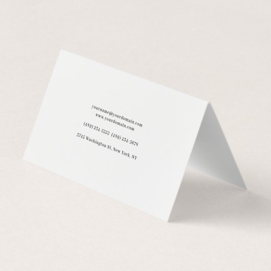 Professioneel elegant modern minimalistisch eenvou visitekaartjes (Achterkant)