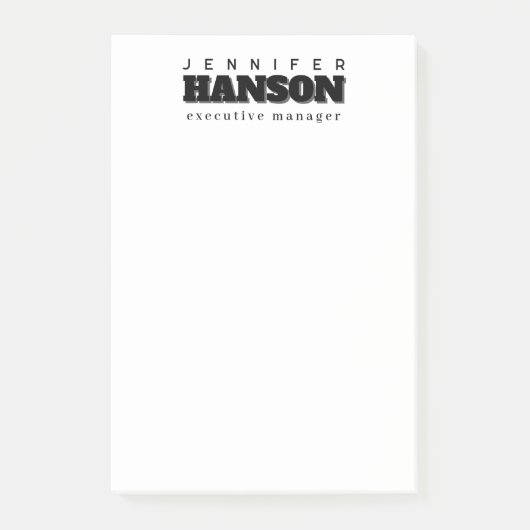 Professioneel elegant modern minimalistisch gewoon post-it® notes (Voorkant)