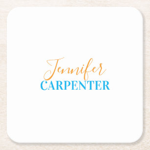 Professioneel elegant modern minimalistisch gewoon vierkante kartonnen onderzetter