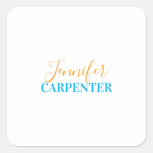 Professioneel elegant modern minimalistisch gewoon vierkante sticker