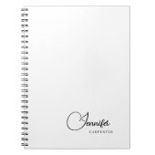 Professioneel elegant modern minimalistisch met na notitieboek (Voorkant)