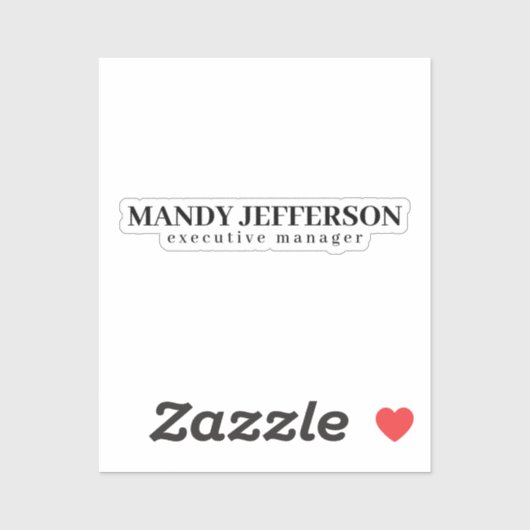 Professioneel elegant modern minimalistisch met na sticker (Vel)