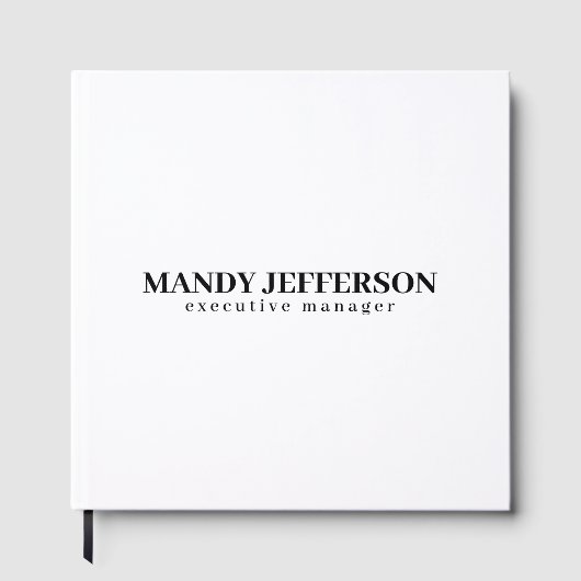 Professioneel elegant modern minimalistisch naam t gastenboek (Voorkant)