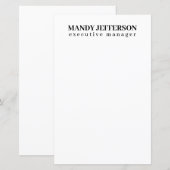 Professioneel elegant modern minimalistisch toevoe (Voorkant / Achterkant)