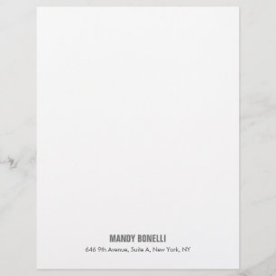 Professioneel elegant modern minimalistisch toevoe briefhoofd