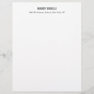 Professioneel elegant modern minimalistisch toevoe briefhoofd