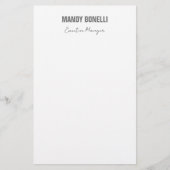 Professioneel elegant modern minimalistisch toevoe briefpapier (Voorkant)