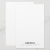 Professioneel elegant modern minimalistisch toevoe briefpapier (Voorkant / Achterkant)
