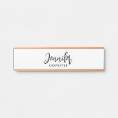 Professioneel elegant modern minimalistisch toevoe deurbordje (Voorkant)