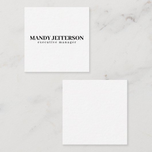 Professioneel elegant modern minimalistisch toevoe informatiekaartje (Voorkant / Achterkant)