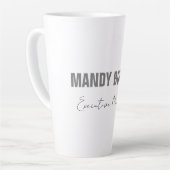 Professioneel elegant modern minimalistisch toevoe latte mok (Linkerhoek)