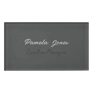 Professioneel elegant modern minimalistisch toevoe naambadge
