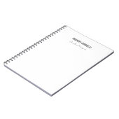 Professioneel elegant modern minimalistisch toevoe notitieboek (Linkerzijde)