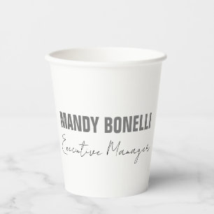 Professioneel elegant modern minimalistisch toevoe papieren bekers