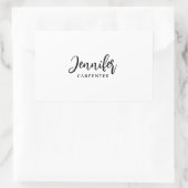 Professioneel elegant modern minimalistisch toevoe rechthoekige sticker (Tas)