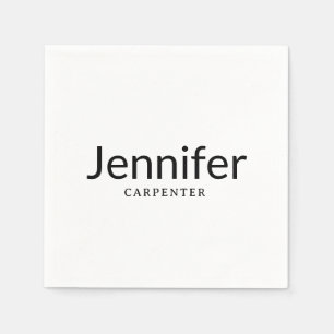 Professioneel elegant modern minimalistisch toevoe servet