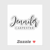 Professioneel elegant modern minimalistisch toevoe sticker (Vel)