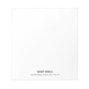 Professioneel elegant modern minimalistisch voeg n notitieblok