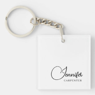 Professioneel elegant modern minimalistisch voeg n sleutelhanger
