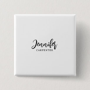 Professioneel elegant modern minimalistisch voeg n vierkante button 5,1 cm