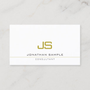 Professioneel Elegant Modern Sjabloon Monogram Visitekaartje