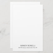 Professioneel elegant modern trendy minimalistisch briefpapier (Voorkant / Achterkant)