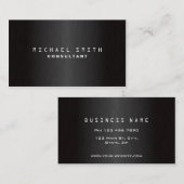 Professioneel, elegant, modern, zwart visitekaartje (Voorkant / Achterkant)