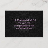 Professioneel elegant, modern, zwart visitekaartje (Achterkant)