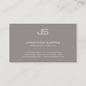 Professioneel elegant monogram ontwerp Modern Luxe Visitekaartje (Achterkant)