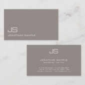 Professioneel elegant monogram ontwerp Modern Luxe Visitekaartje (Voorkant / Achterkant)
