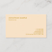 Professioneel Elegant Ontwerp Gouden Kleur Tekst L Visitekaartje (Achterkant)