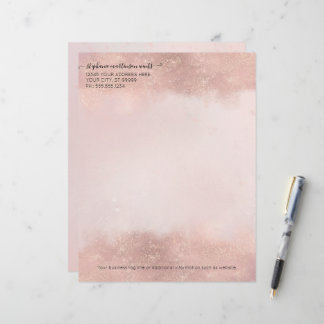 Professioneel, elegant Roos Gold Small Business Briefhoofd